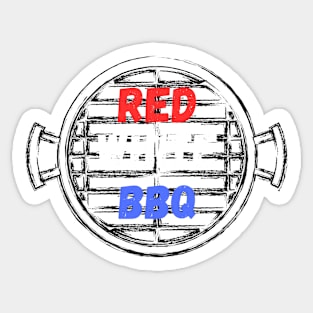 Red White and BBQ funny patriotic BBQ Sticker